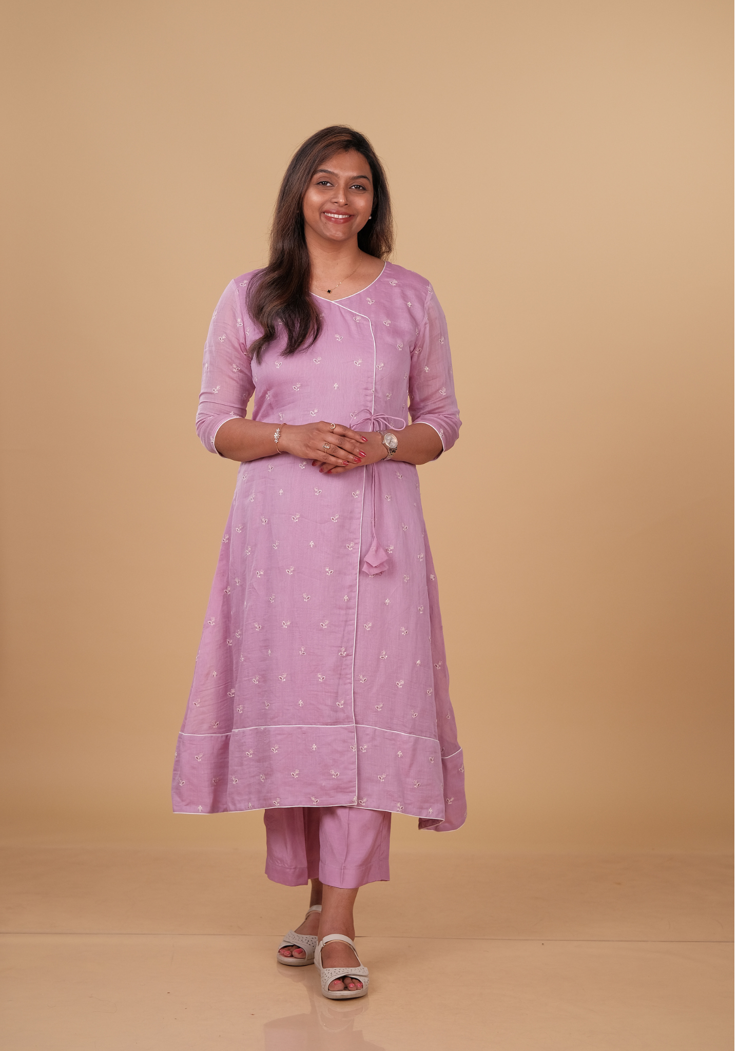 Eden Bloom – Premium Malai Chanderi Kurti Set